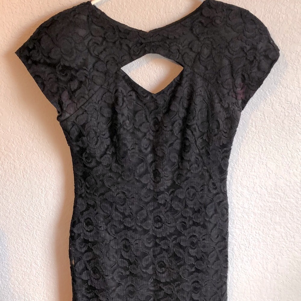Black vintage lace dress size 8